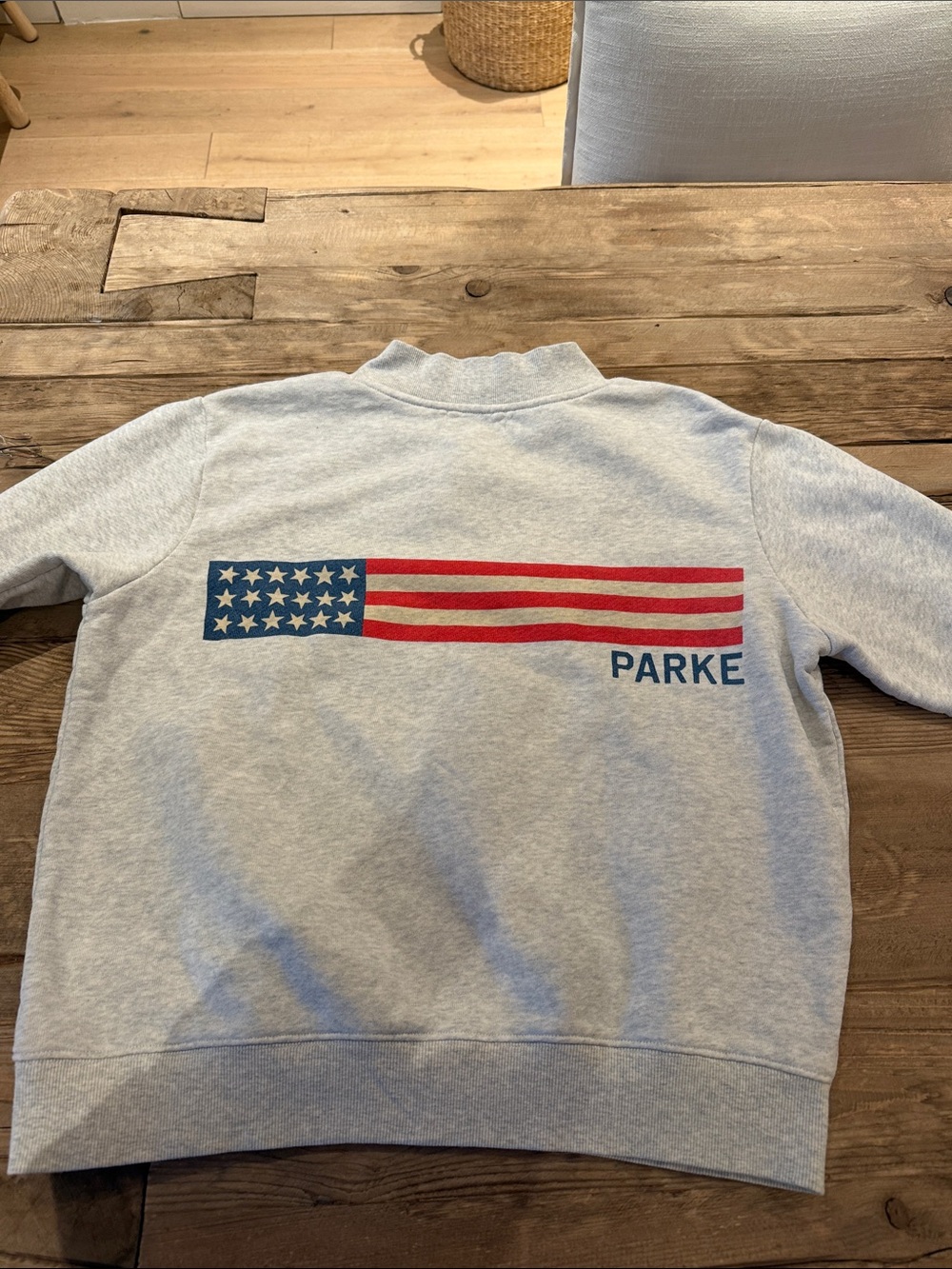 Parke Fourth of July zip up sweatshirt